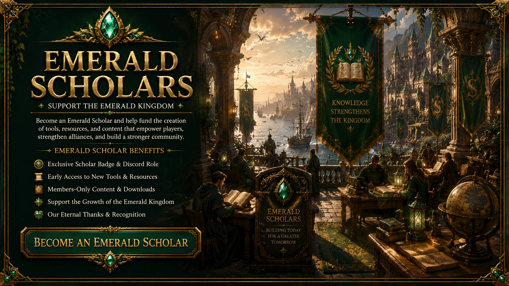 Emerald Scholars membership supports the Emerald Kingdom